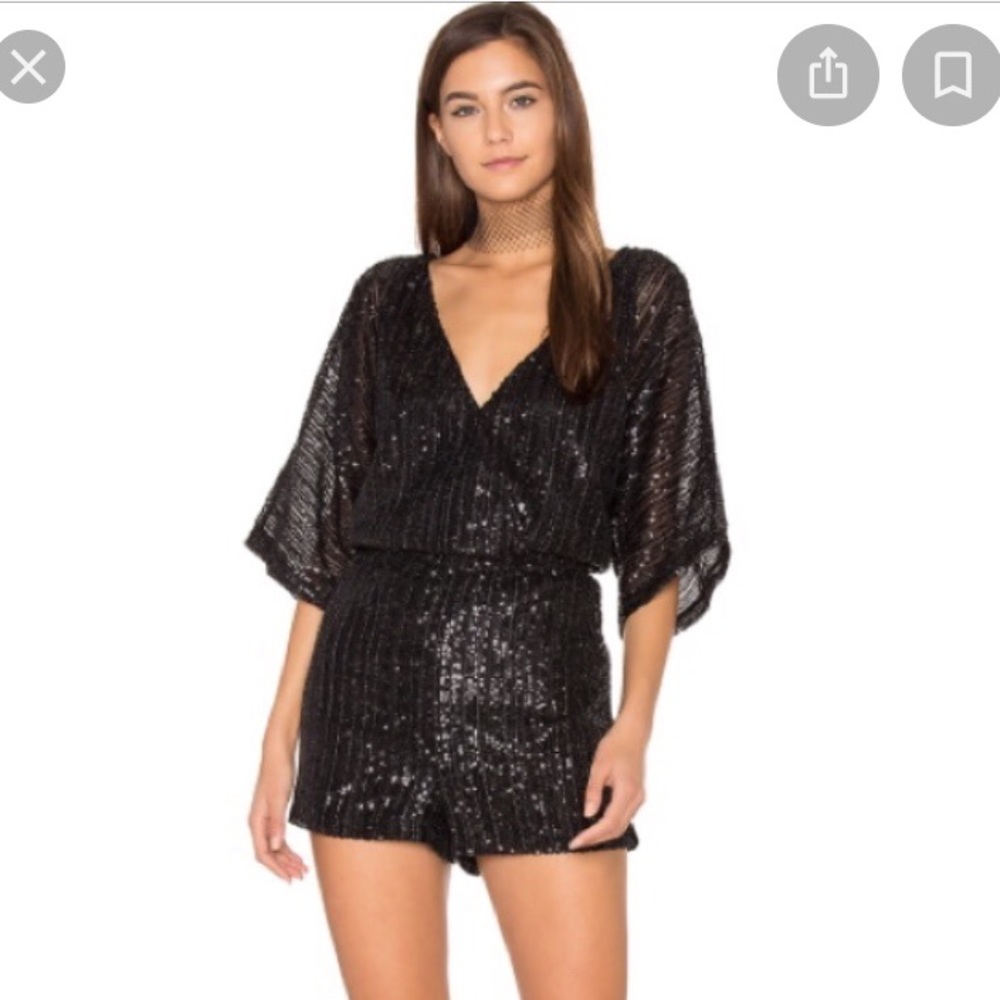 BB DAKOTA Black Sequin Women’s Romper